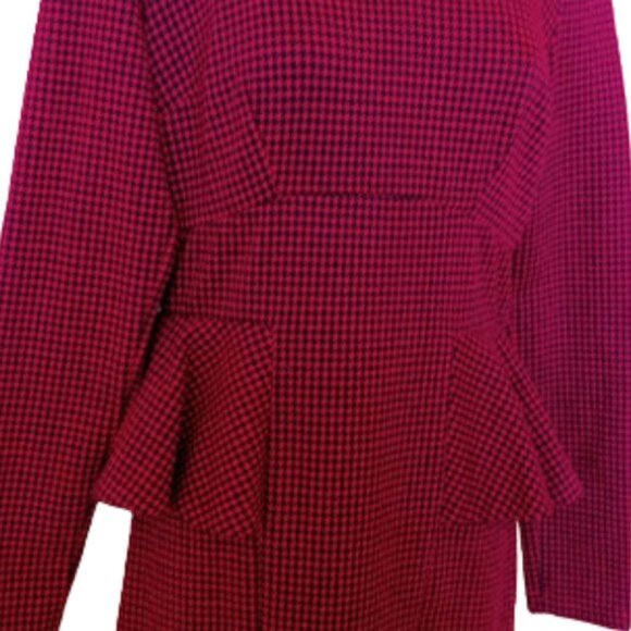 Reg Gingham Peplum Dress Size Small - Picture 6 of 6
